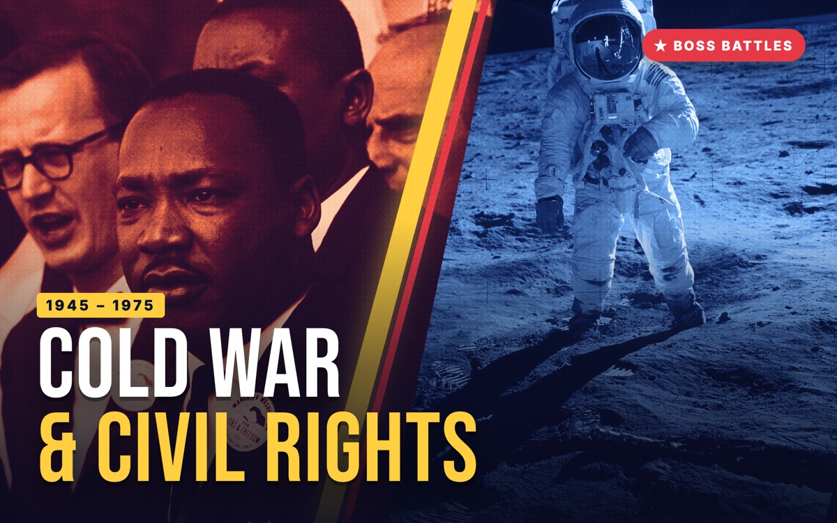 Cold War and Civil Rights: Dr. Martin Luther King Jr. at the March on Washington beside Buzz Aldrin on the Moon